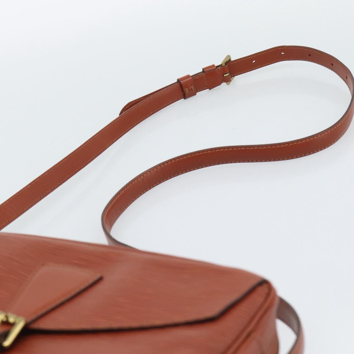 LOUIS VUITTON Epi Jeune Fille MM Shoulder Bag Brown M52153 LV Auth 194559
