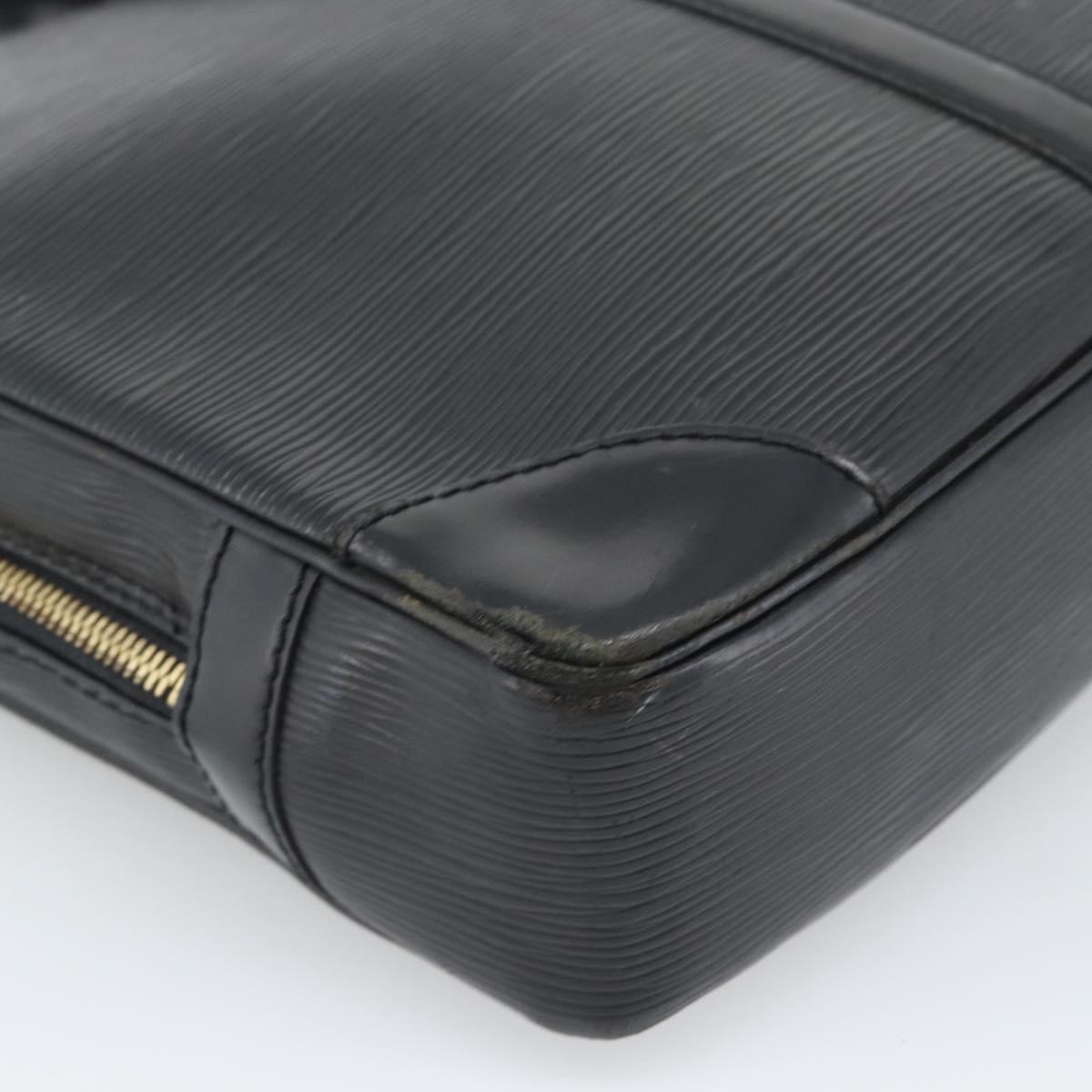 LOUIS VUITTON Epi Porte Documents Voyage Business Bag Black M40321 Auth 194561