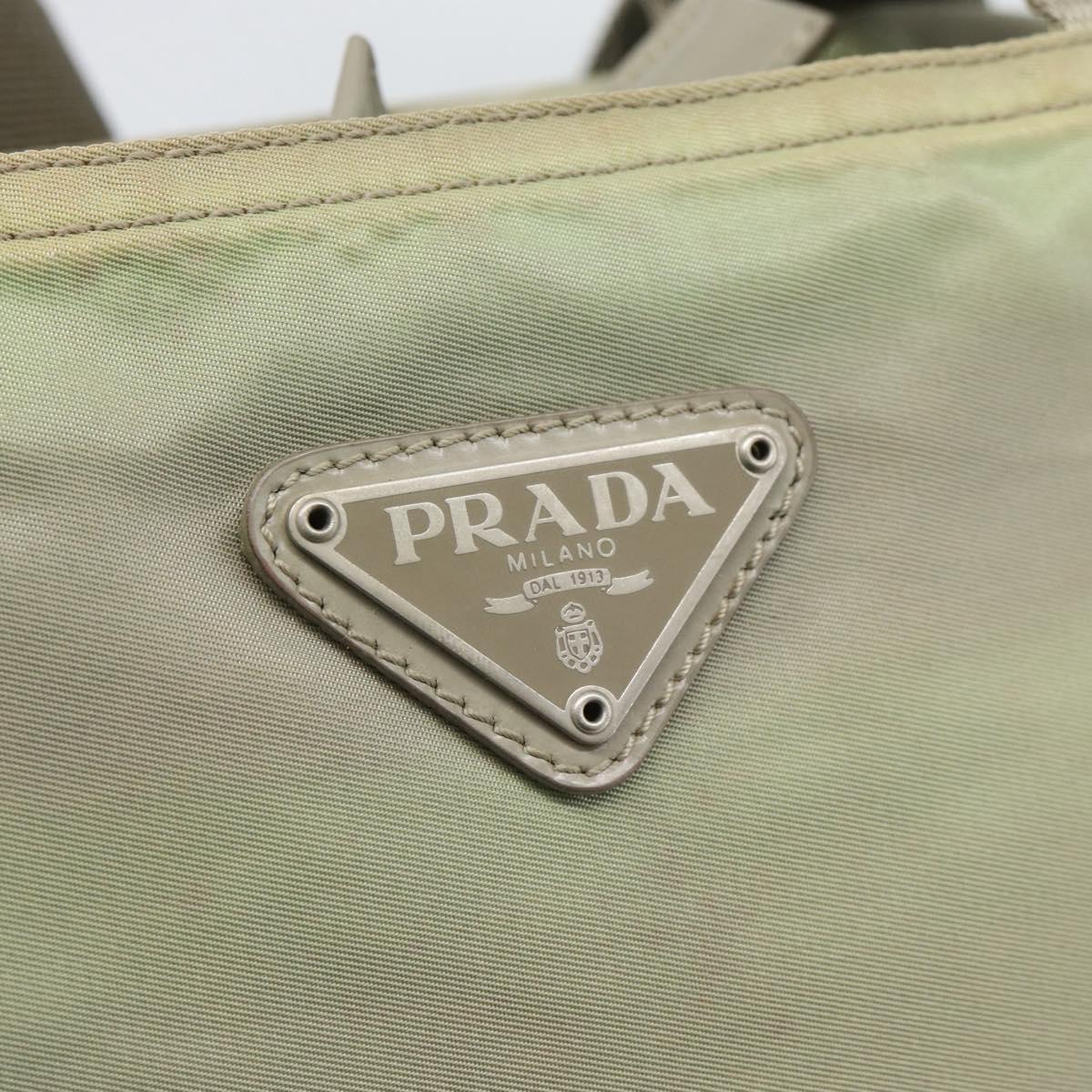 PRADA Tote Bag Nylon Green Auth 194568