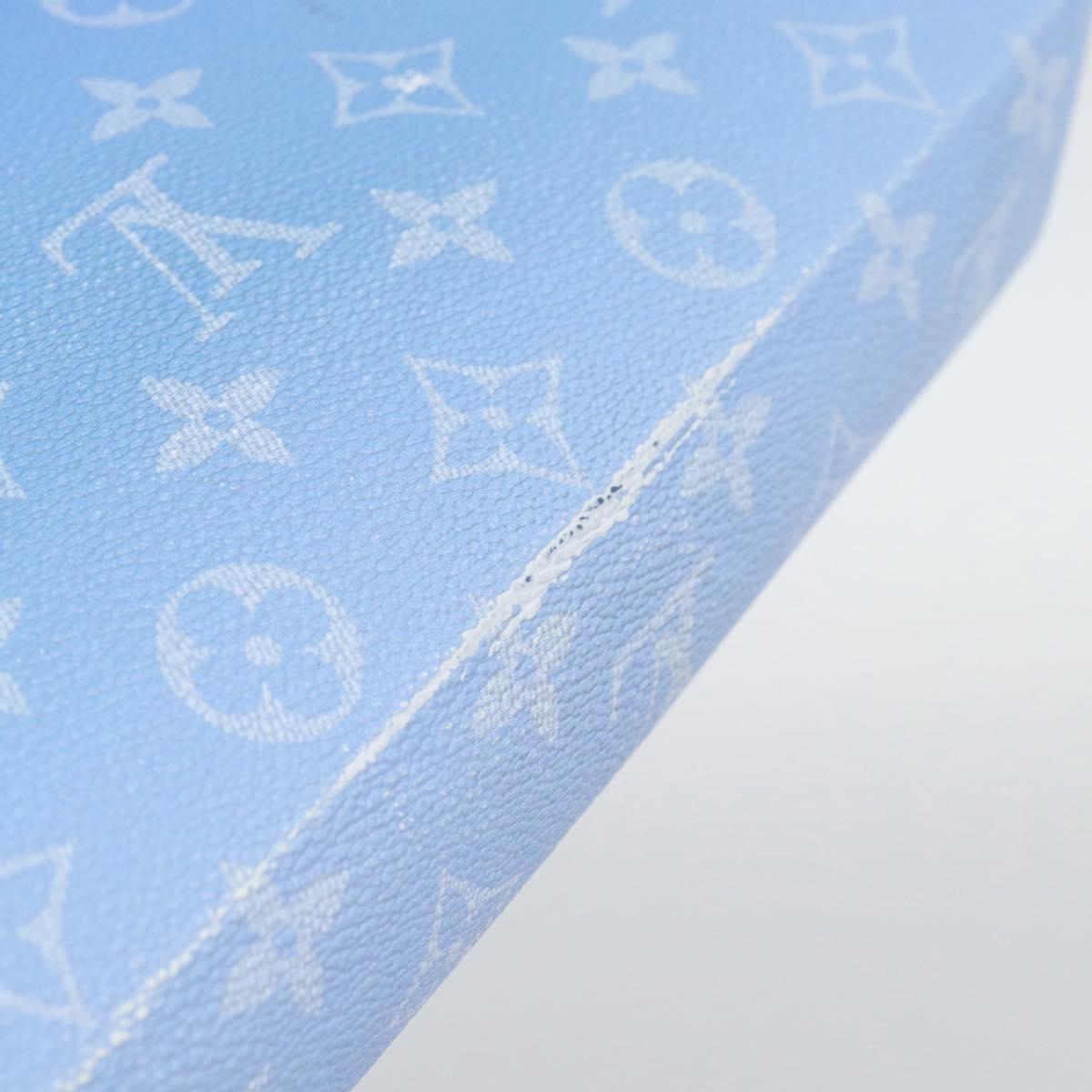 LOUIS VUITTON Monogram Crows Pochette Voyage Bag Blue White M45480 Auth 194569A