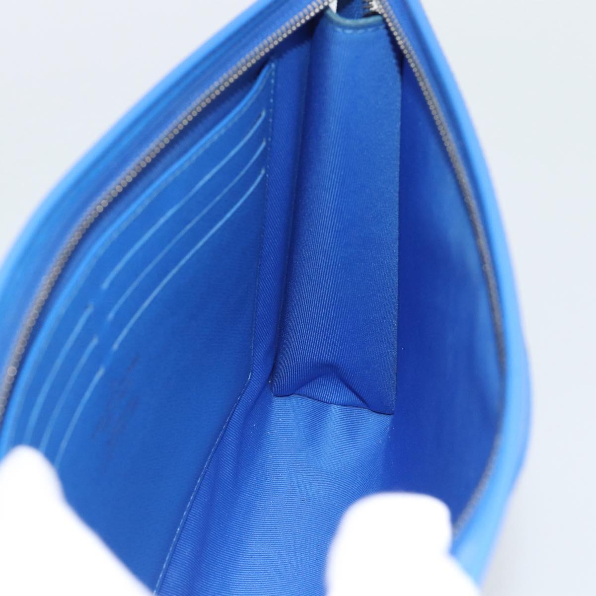 LOUIS VUITTON Monogram Crows Pochette Voyage Bag Blue White M45480 Auth 194569A