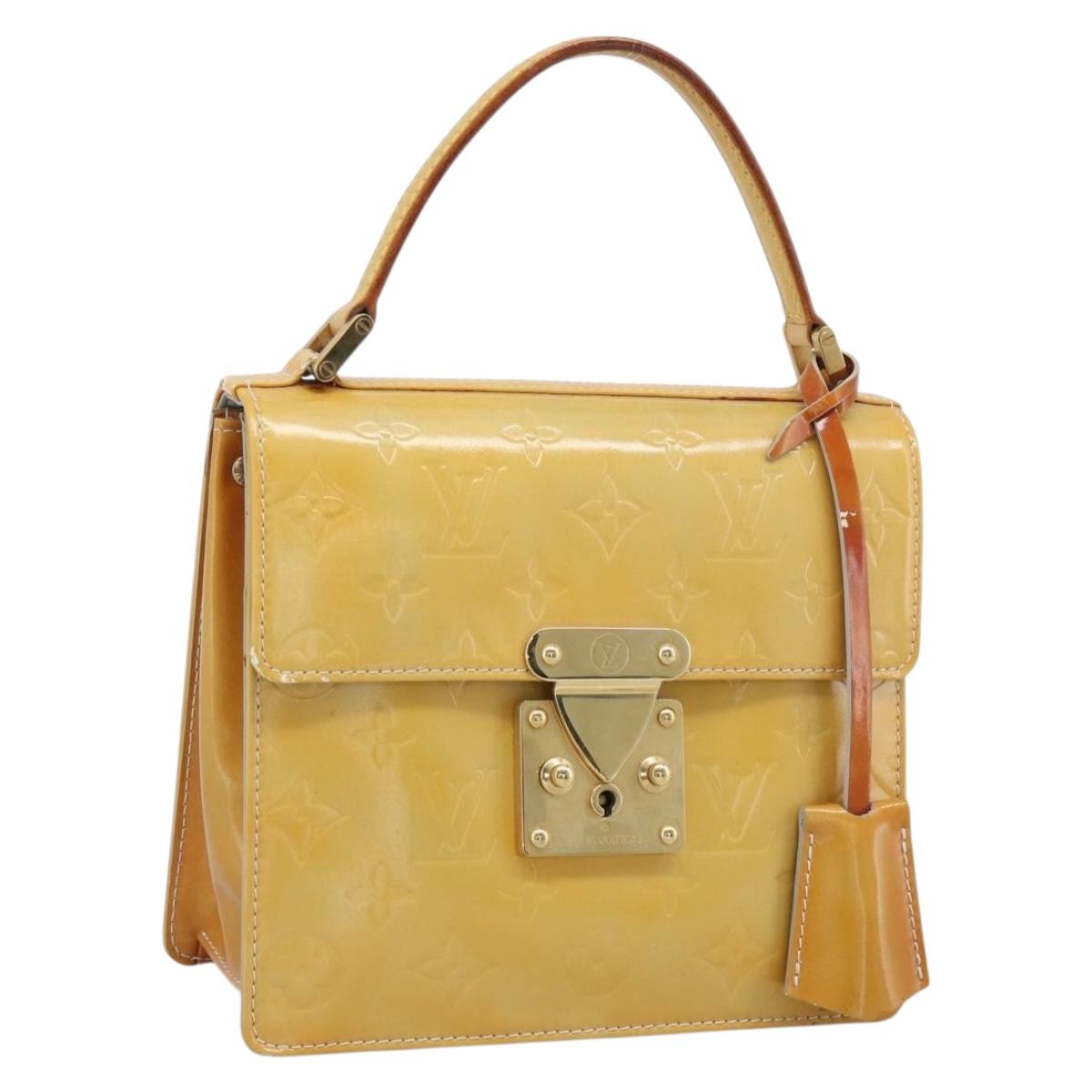 LOUIS VUITTON Monogram Vernis Spring Street Hand Bag Gris M91029 LV Auth 194572