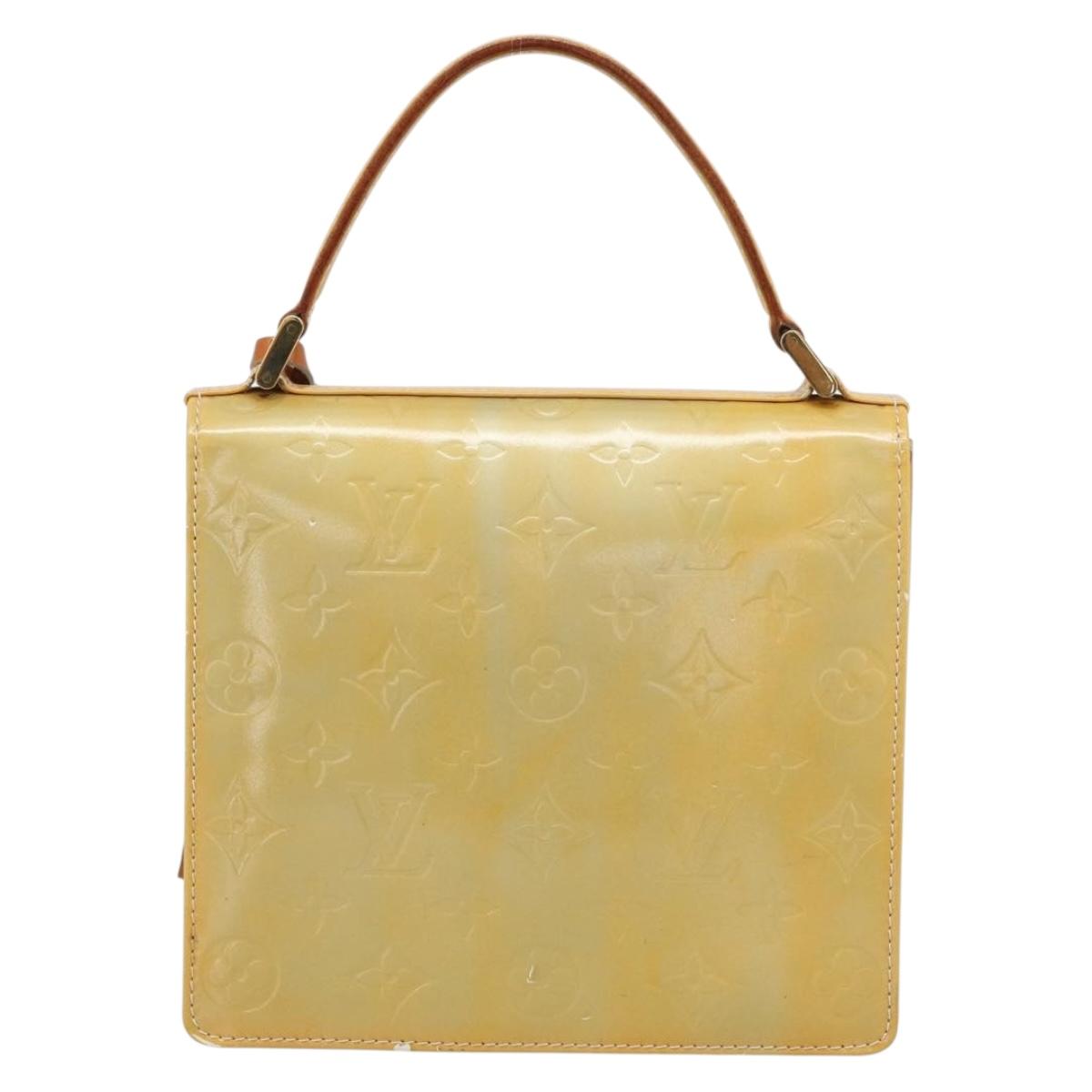 LOUIS VUITTON Monogram Vernis Spring Street Hand Bag Gris M91029 LV Auth 194572