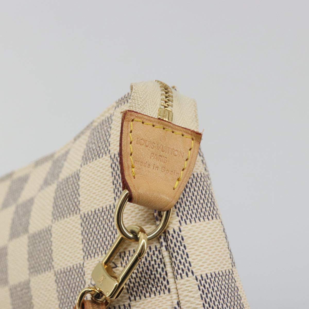 LOUIS VUITTON Damier Azur Pochette Accessoires Pouch N51986 LV Auth 194573V