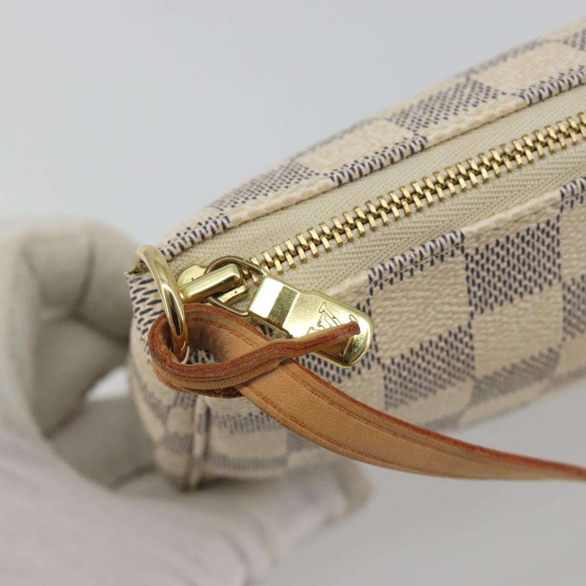 LOUIS VUITTON Damier Azur Pochette Accessoires Pouch N51986 LV Auth 194573V
