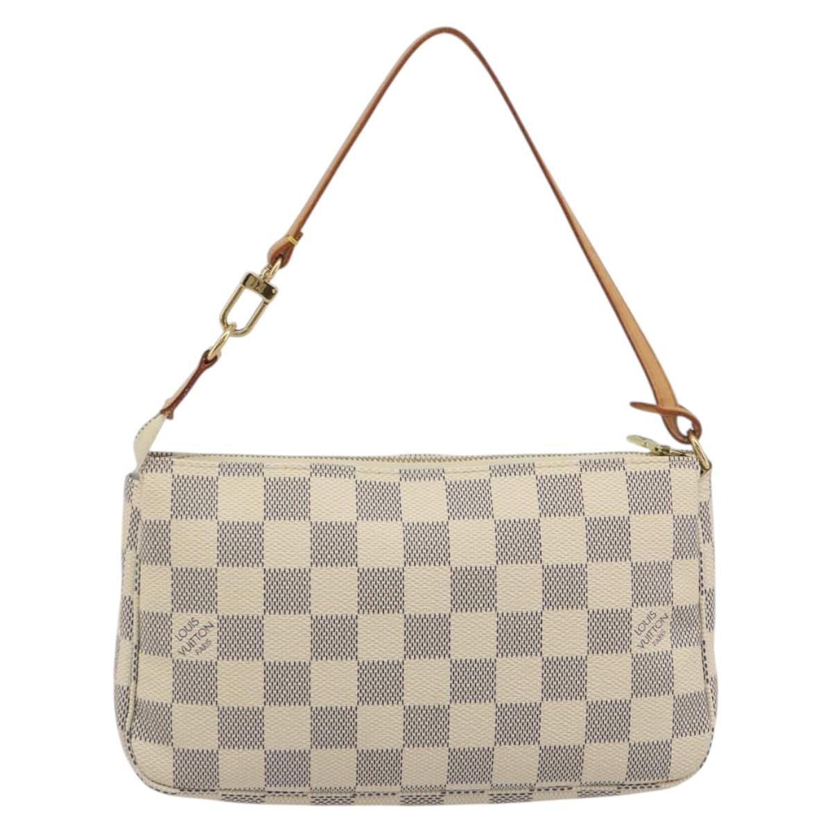 LOUIS VUITTON Damier Azur Pochette Accessoires Pouch N51986 LV Auth 194573V