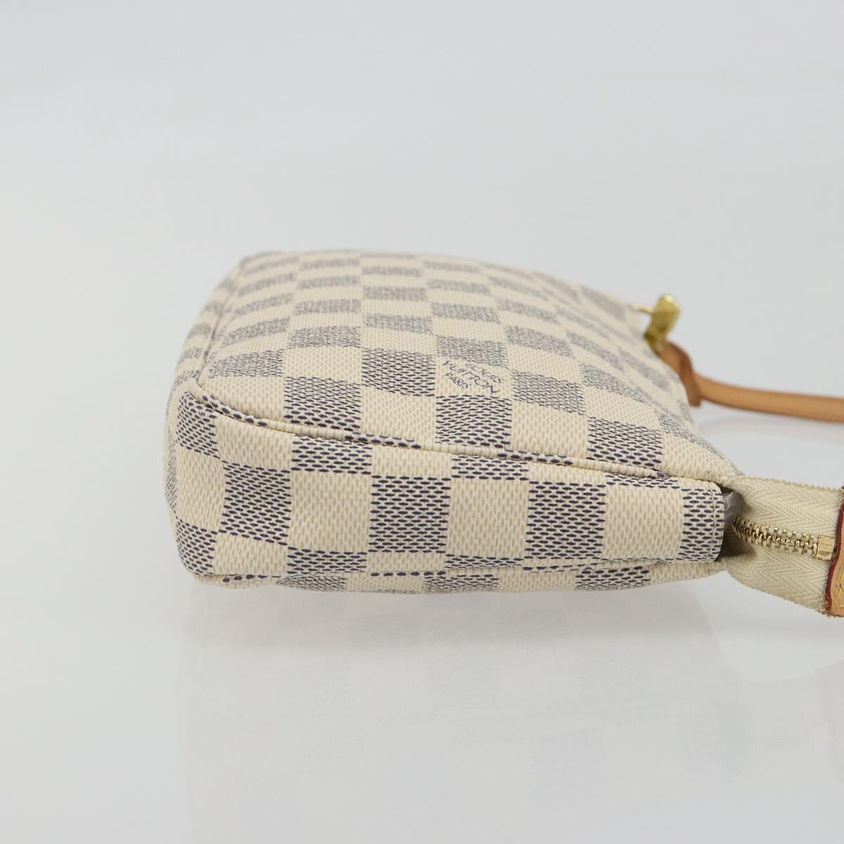 LOUIS VUITTON Damier Azur Pochette Accessoires Pouch N51986 LV Auth 194573V