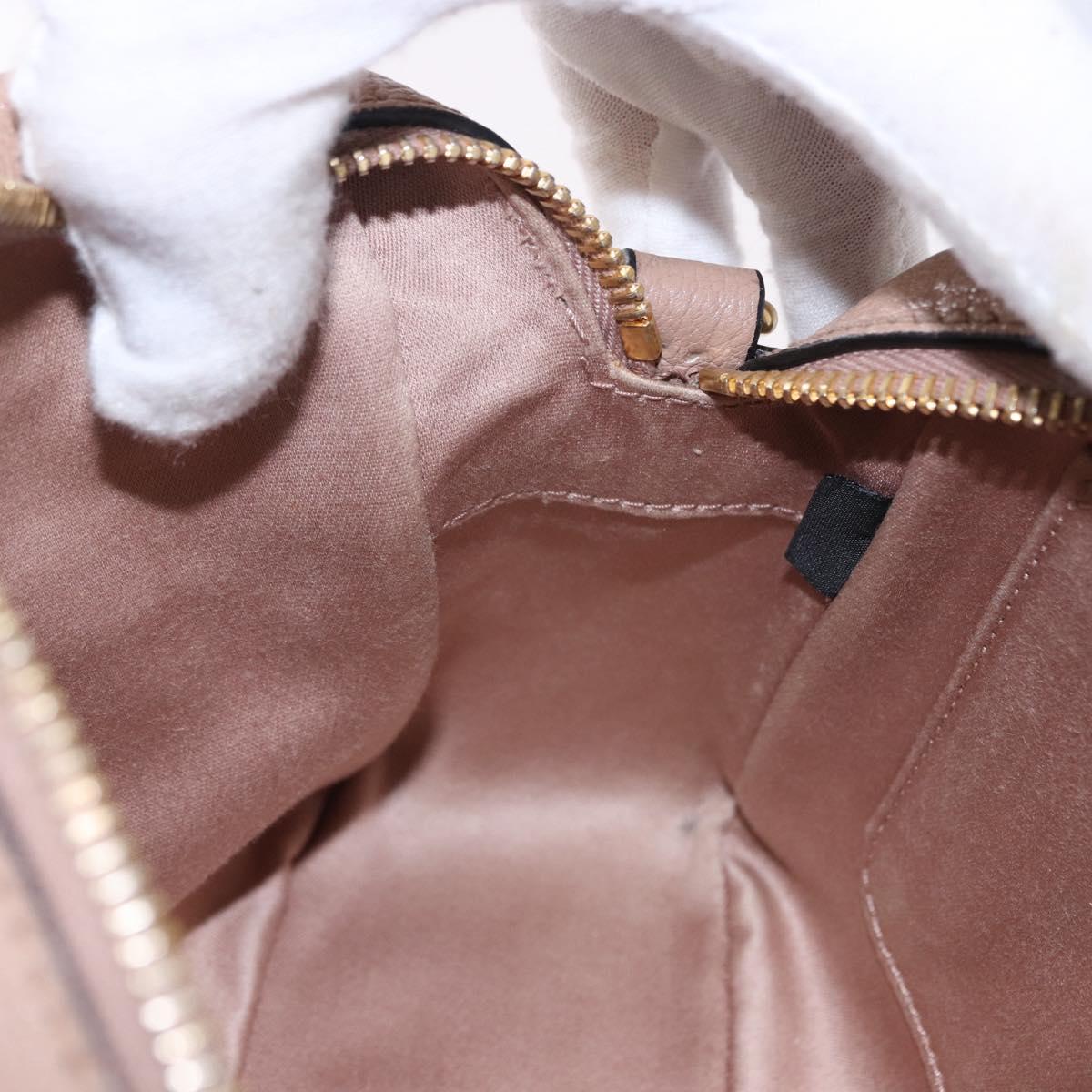 Miu Miu Shoulder Bag Leather Beige Gold Auth 194575V