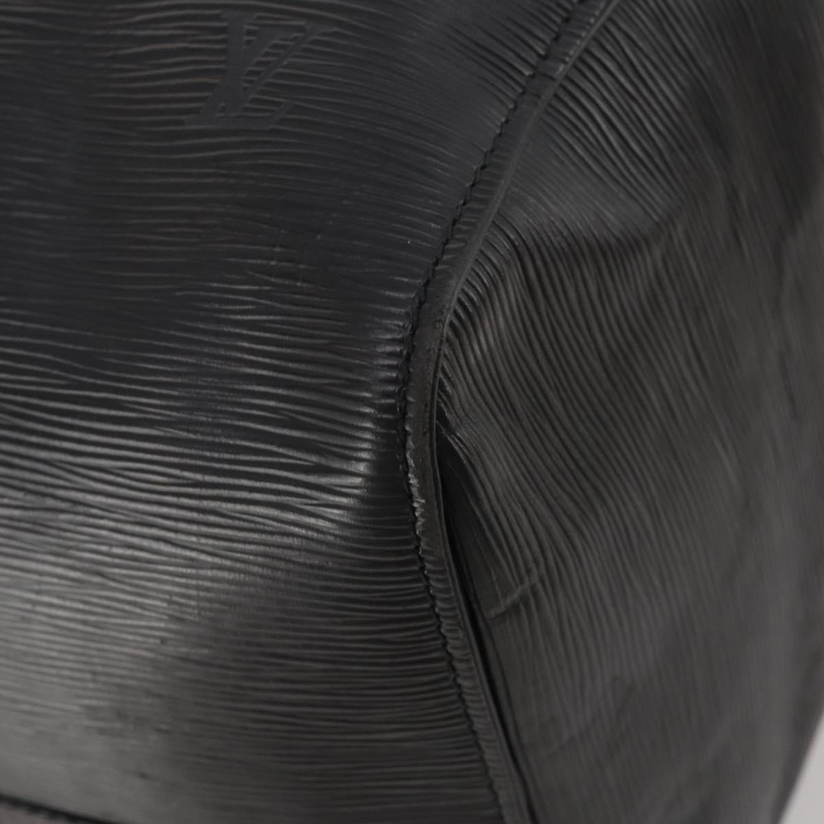 LOUIS VUITTON Epi Keepall 55 Boston Bag Noir Black M42952 LV Auth 194576