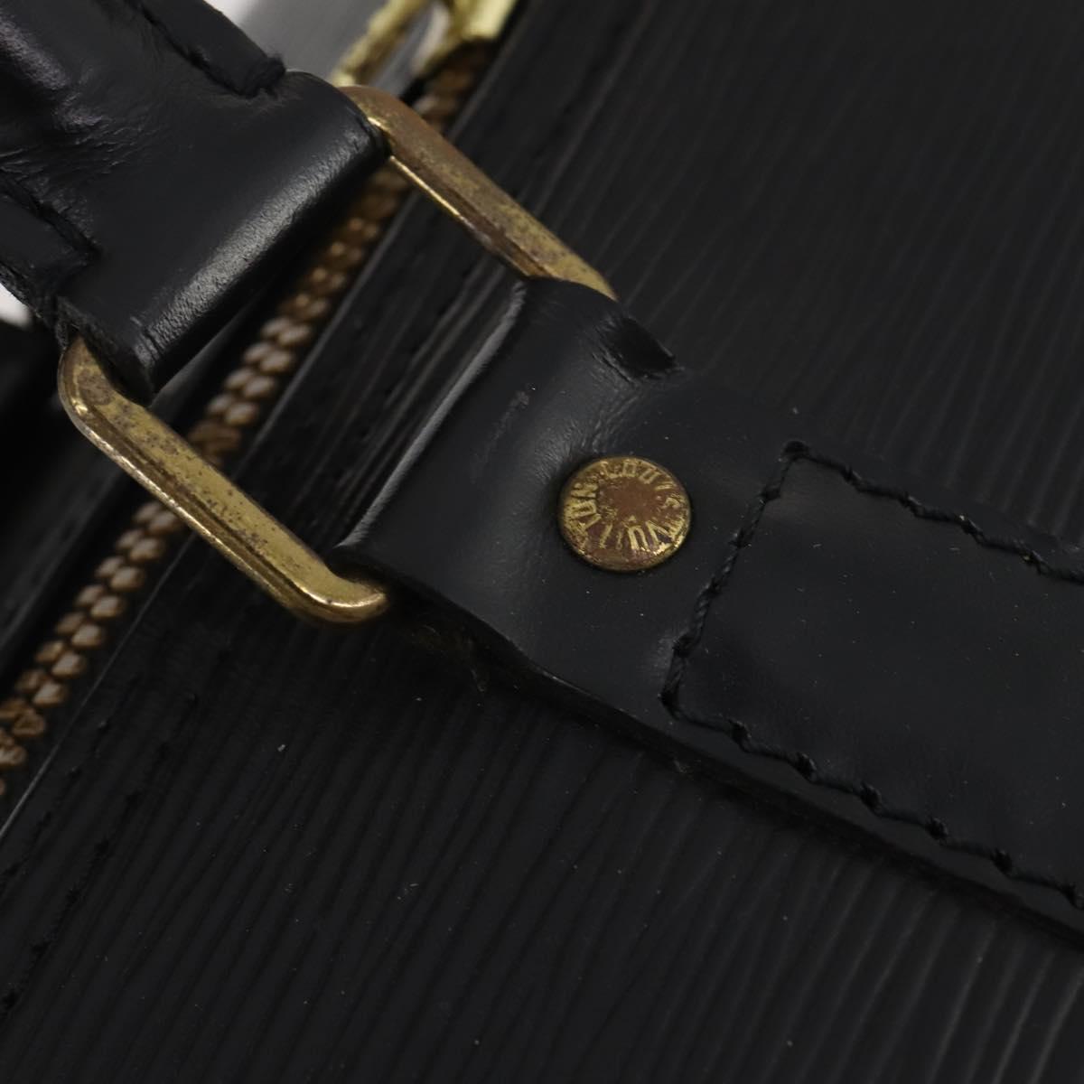 LOUIS VUITTON Epi Keepall 55 Boston Bag Noir Black M42952 LV Auth 194576