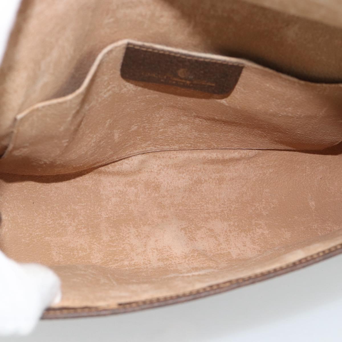 GUCCI GG Supreme Web Sherry Line Clutch Bag PVC Beige 156 01 030 Auth 194580