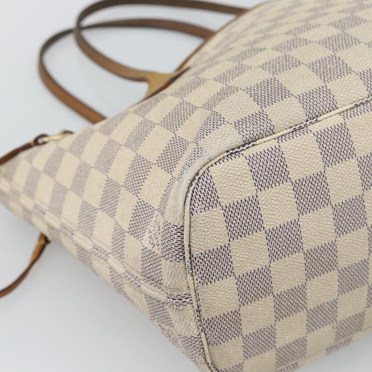 LOUIS VUITTON Damier Azur Neverfull PM Tote Bag N41362 LV Auth 194587