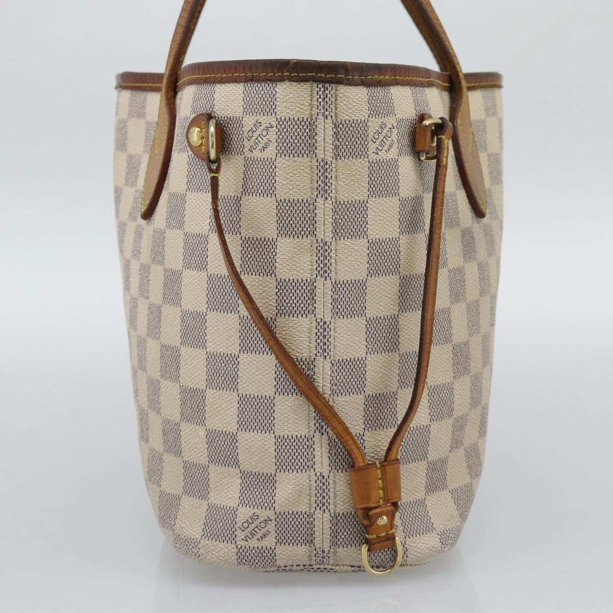 LOUIS VUITTON Damier Azur Neverfull PM Tote Bag N41362 LV Auth 194587