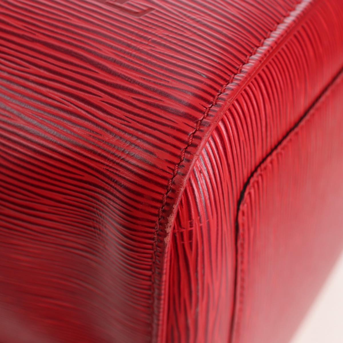 LOUIS VUITTON Epi Keepall 55 Boston Bag Red M42957 LV Auth 194589V