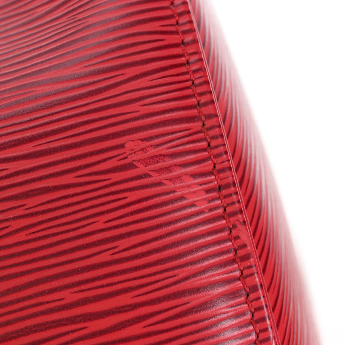 LOUIS VUITTON Epi Keepall 55 Boston Bag Red M42957 LV Auth 194589V