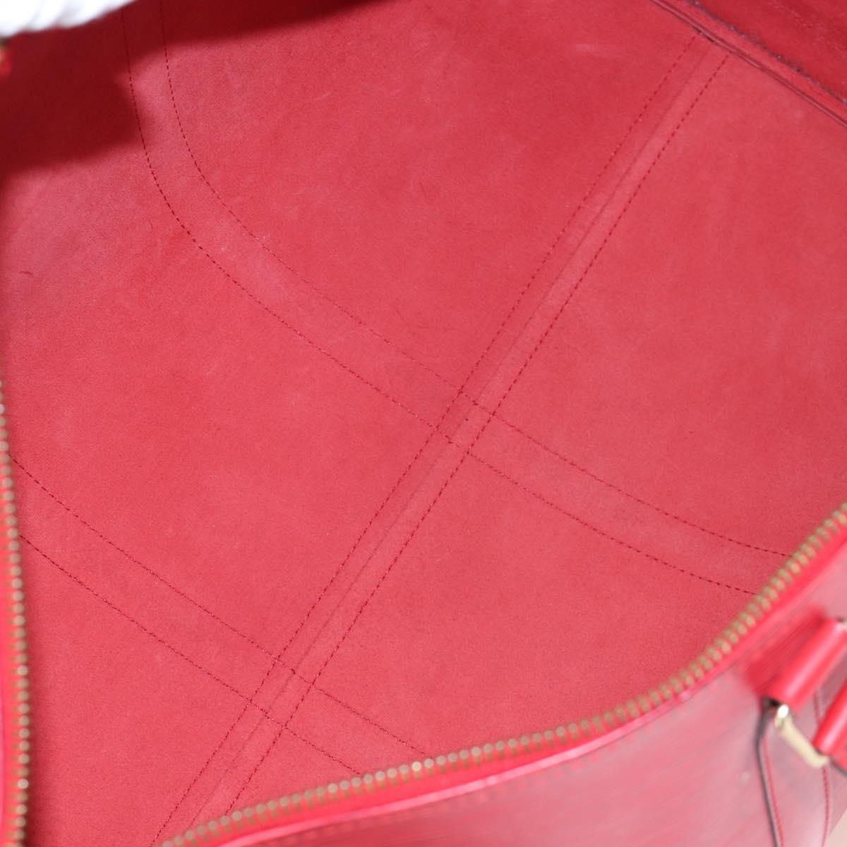 LOUIS VUITTON Epi Keepall 55 Boston Bag Red M42957 LV Auth 194589V