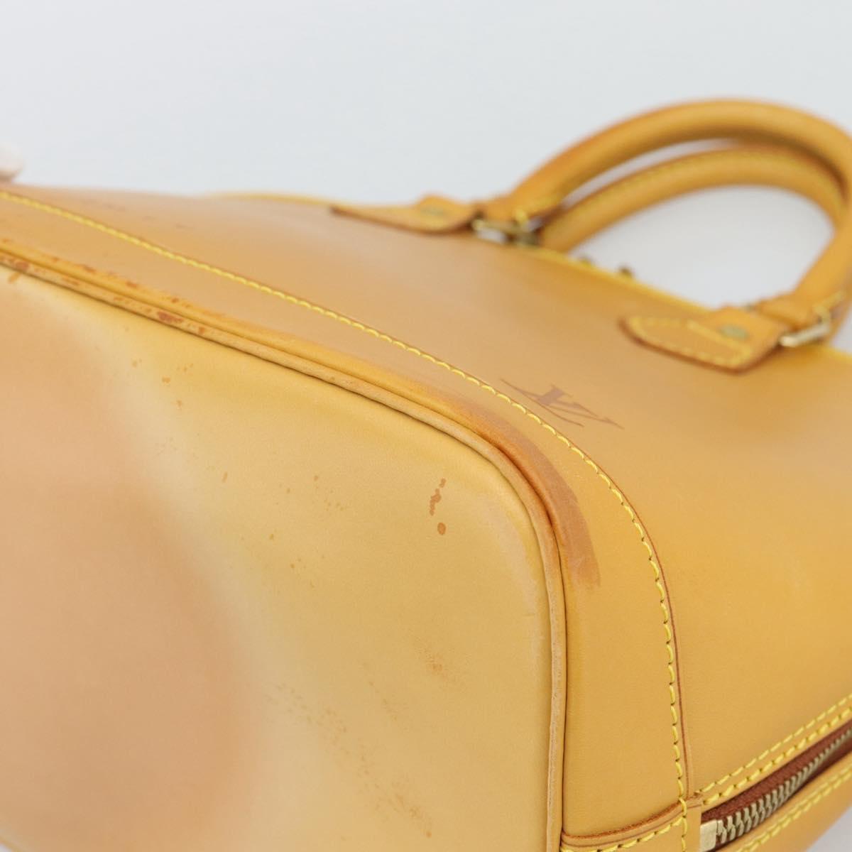 LOUIS VUITTON Nomad leather Alma Hand Bag Beige M85000 LV Auth 194592V