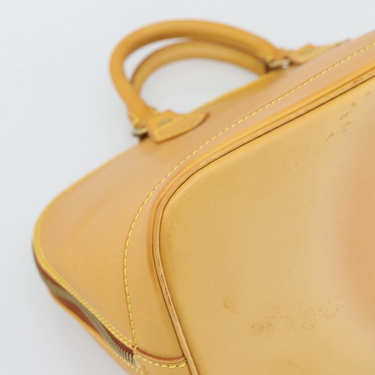 LOUIS VUITTON Nomad leather Alma Hand Bag Beige M85000 LV Auth 194592V