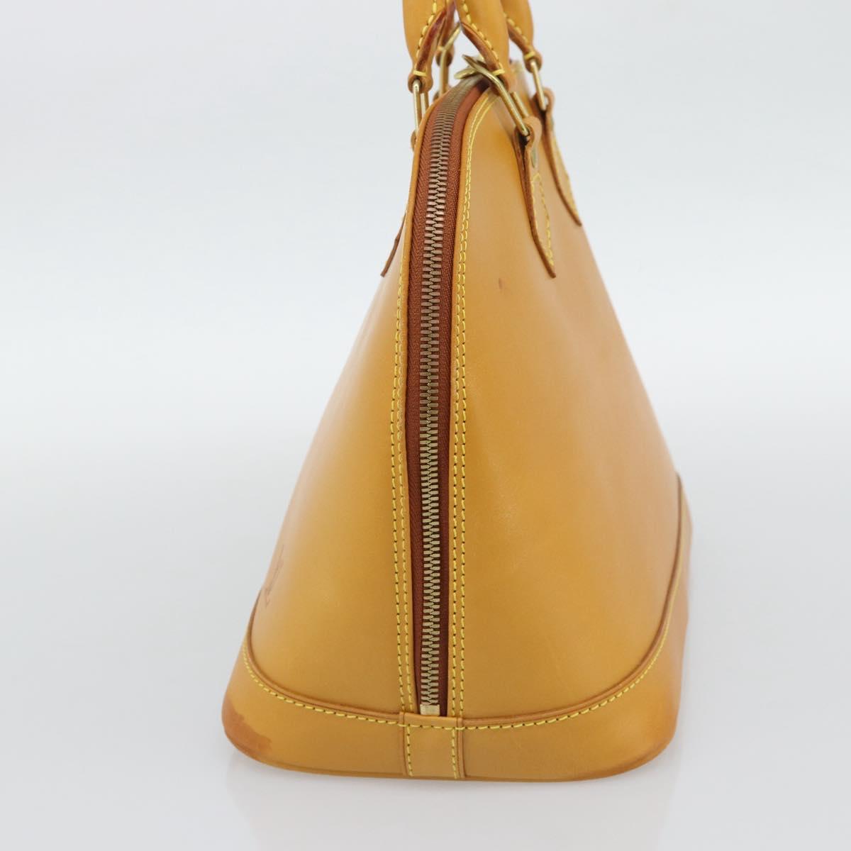 LOUIS VUITTON Nomad leather Alma Hand Bag Beige M85000 LV Auth 194592V