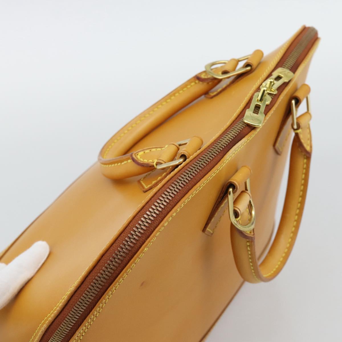LOUIS VUITTON Nomad leather Alma Hand Bag Beige M85000 LV Auth 194592V