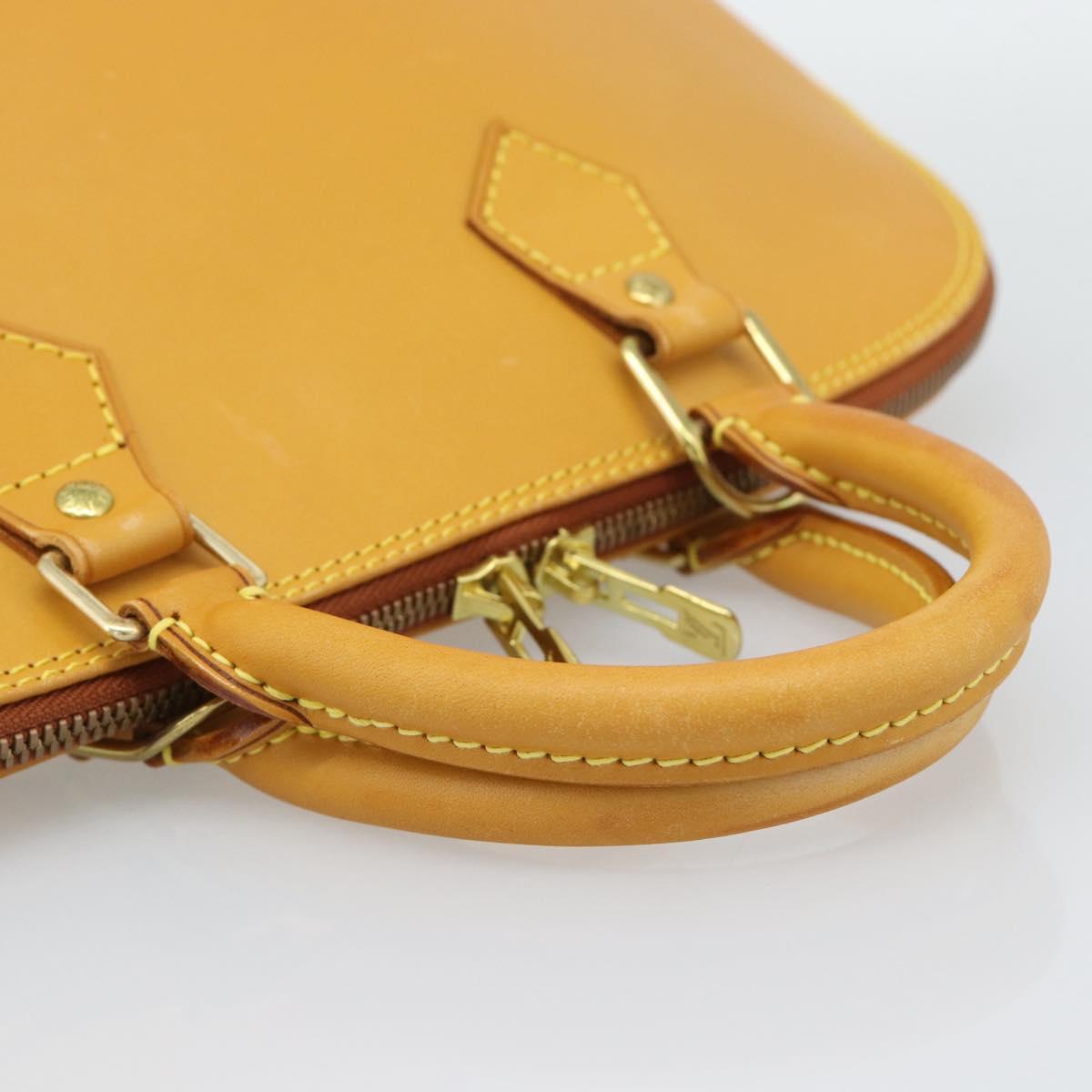 LOUIS VUITTON Nomad leather Alma Hand Bag Beige M85000 LV Auth 194592V