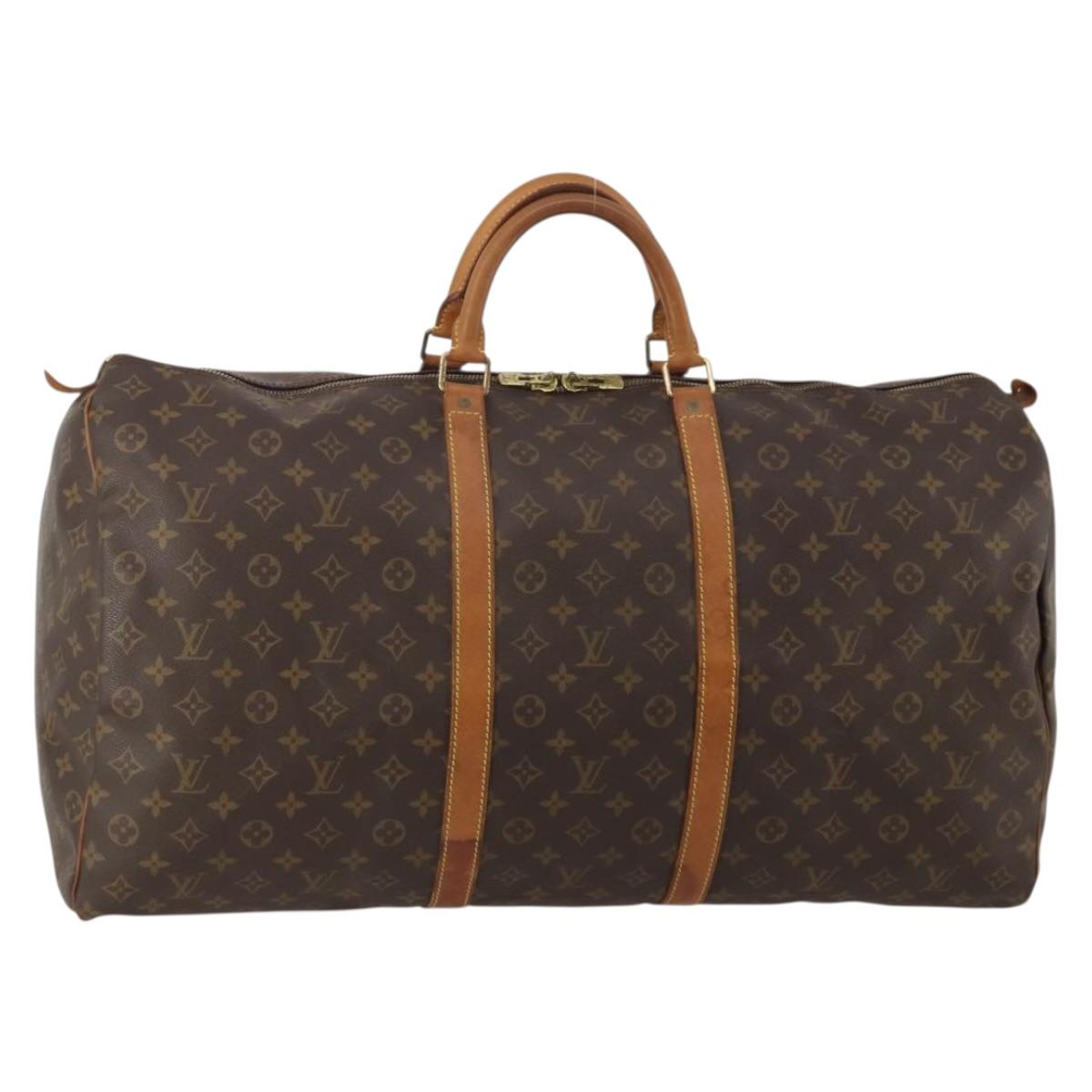 LOUIS VUITTON Monogram Keepall 60 Boston Bag M41422 LV Auth 194600