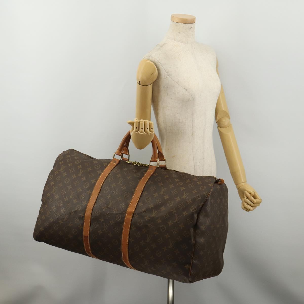 LOUIS VUITTON Monogram Keepall 60 Boston Bag M41422 LV Auth 194600