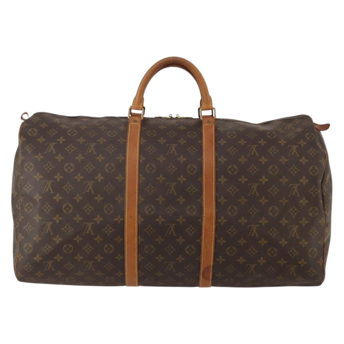 LOUIS VUITTON Monogram Keepall 60 Boston Bag M41422 LV Auth 194600