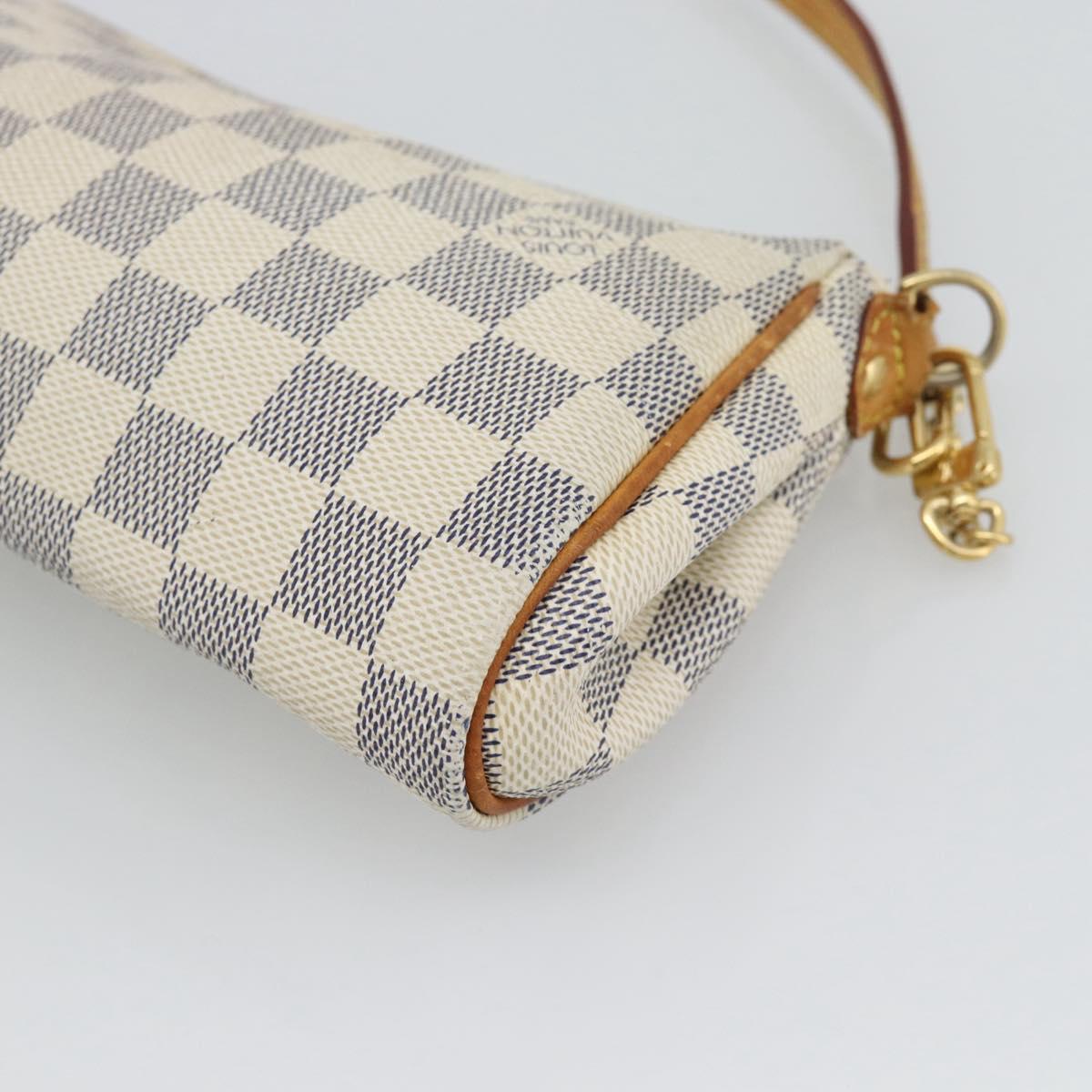 LOUIS VUITTON Damier Azur Eva Shoulder Bag 2way N55214 LV Auth 194601
