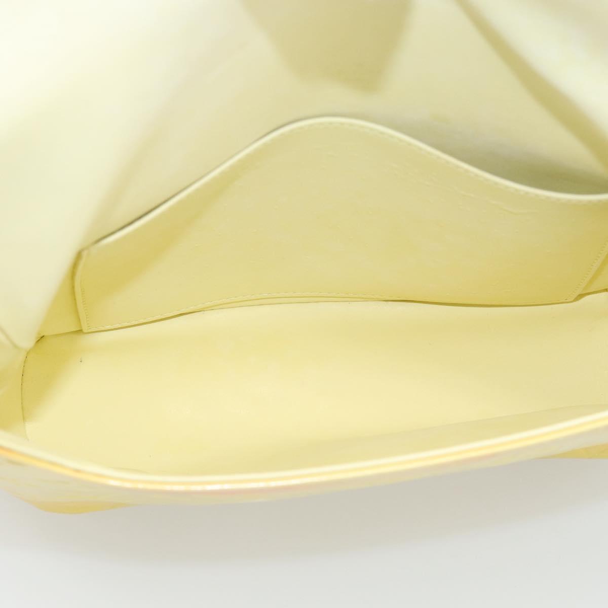 LOUIS VUITTON Monogram Vernis Thompson Street Bag Lime Yellow M91071 Auth 194603