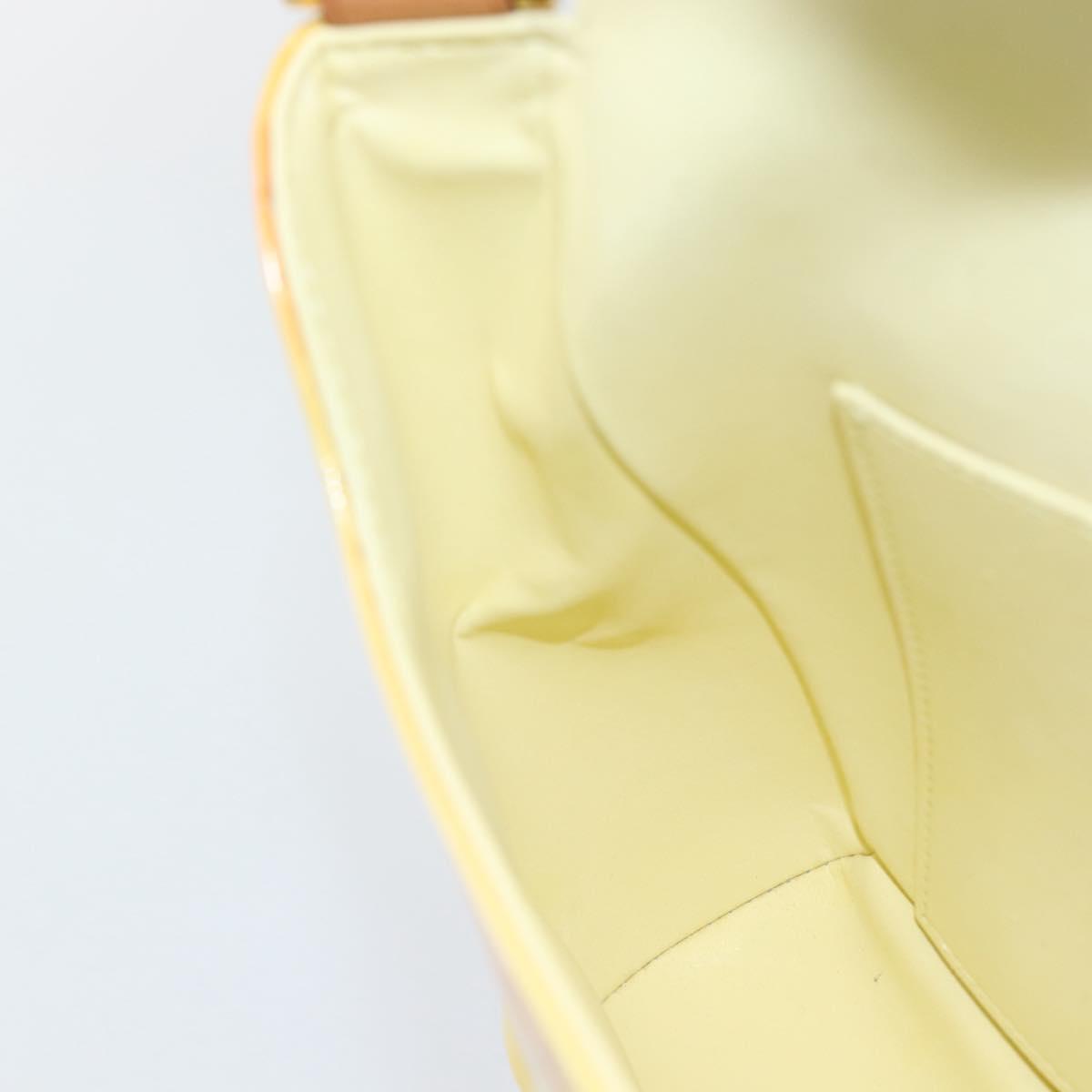 LOUIS VUITTON Monogram Vernis Thompson Street Bag Lime Yellow M91071 Auth 194603