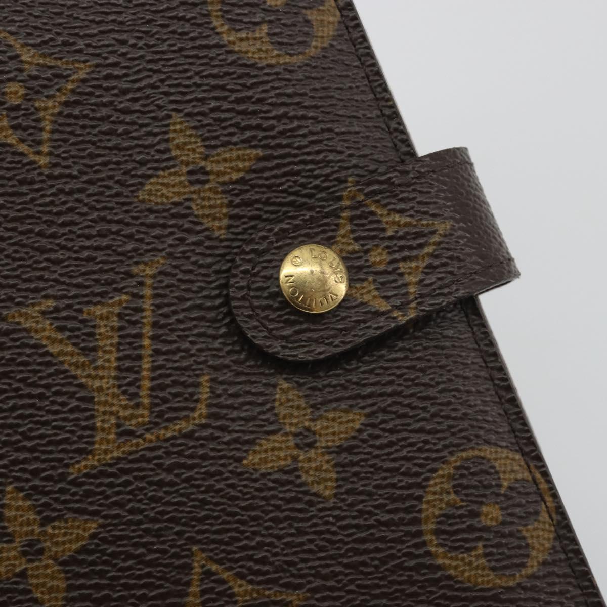 LOUIS VUITTON Monogram Agenda PM Day Planner Cover R20005 LV Auth 194612