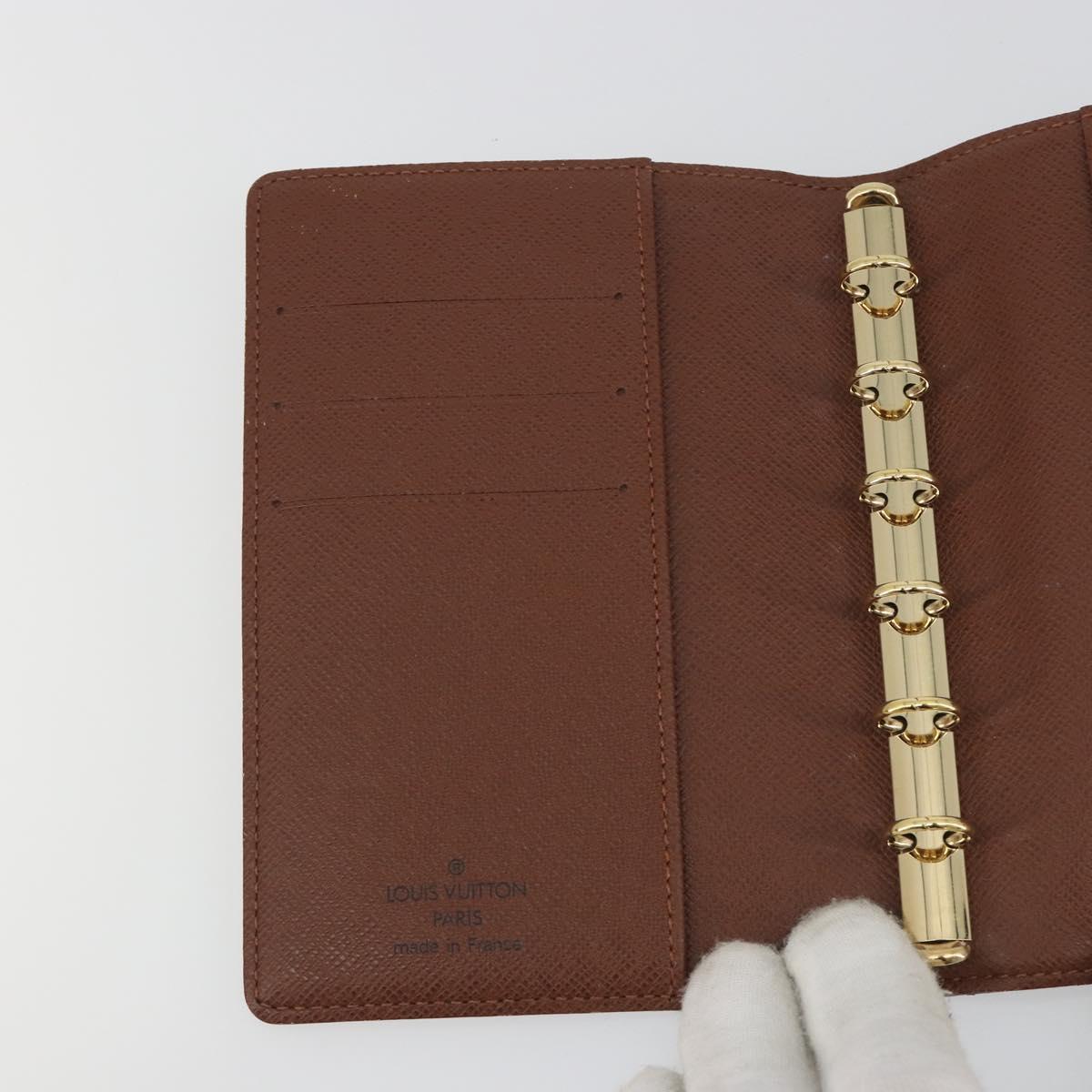 LOUIS VUITTON Monogram Agenda PM Day Planner Cover R20005 LV Auth 194612