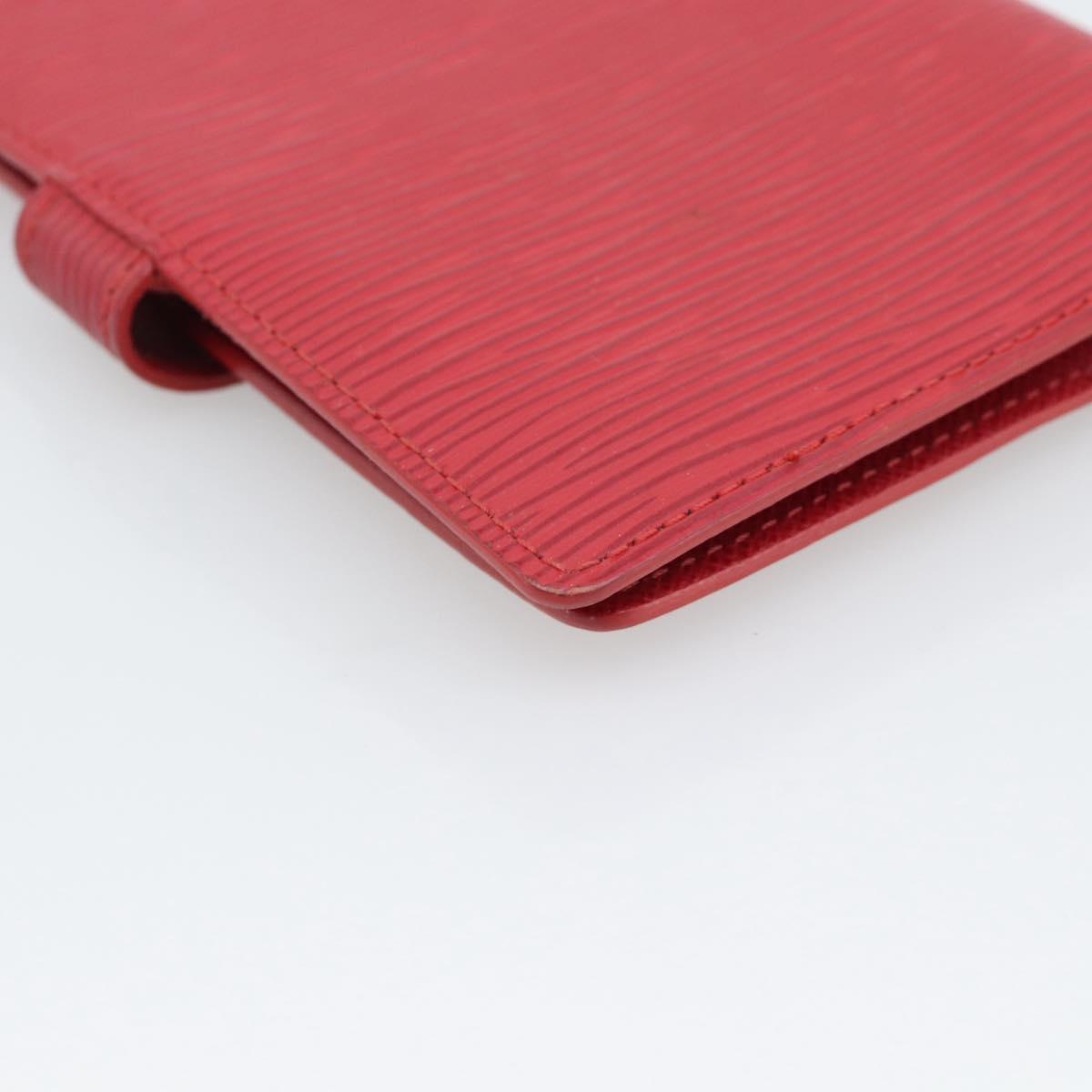 LOUIS VUITTON Epi Agenda PM Day Planner Cover Red R20057 LV Auth 194613