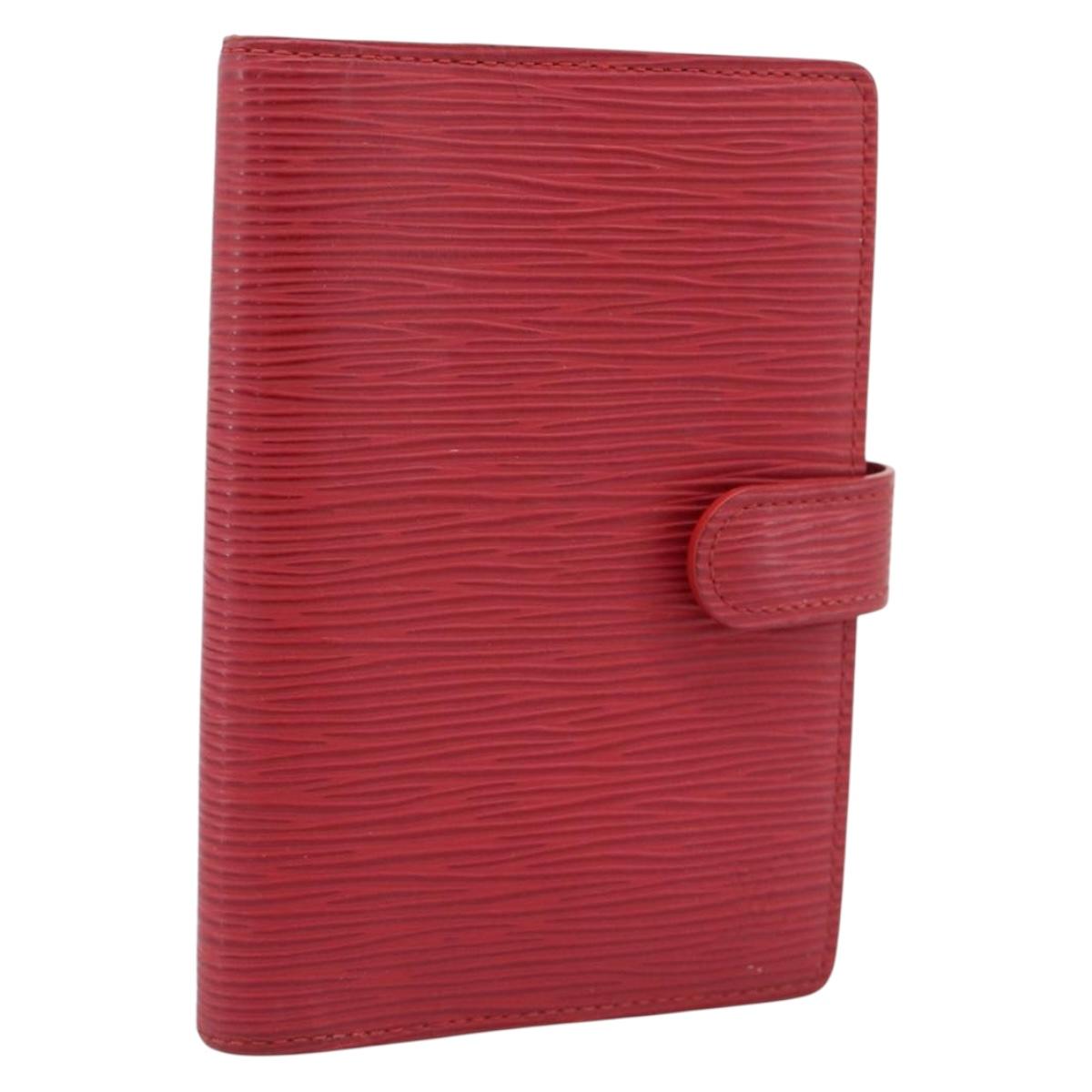 LOUIS VUITTON Epi Agenda PM Day Planner Cover Red R20057 LV Auth 194613