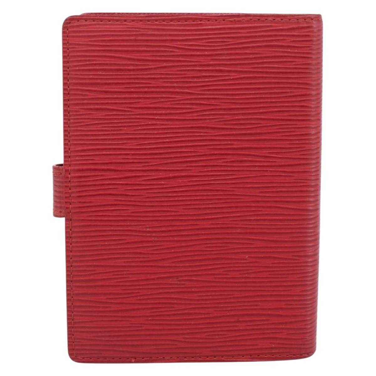 LOUIS VUITTON Epi Agenda PM Day Planner Cover Red R20057 LV Auth 194613