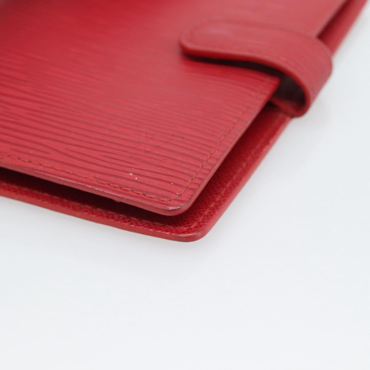 LOUIS VUITTON Epi Agenda PM Day Planner Cover Red R20057 LV Auth 194613