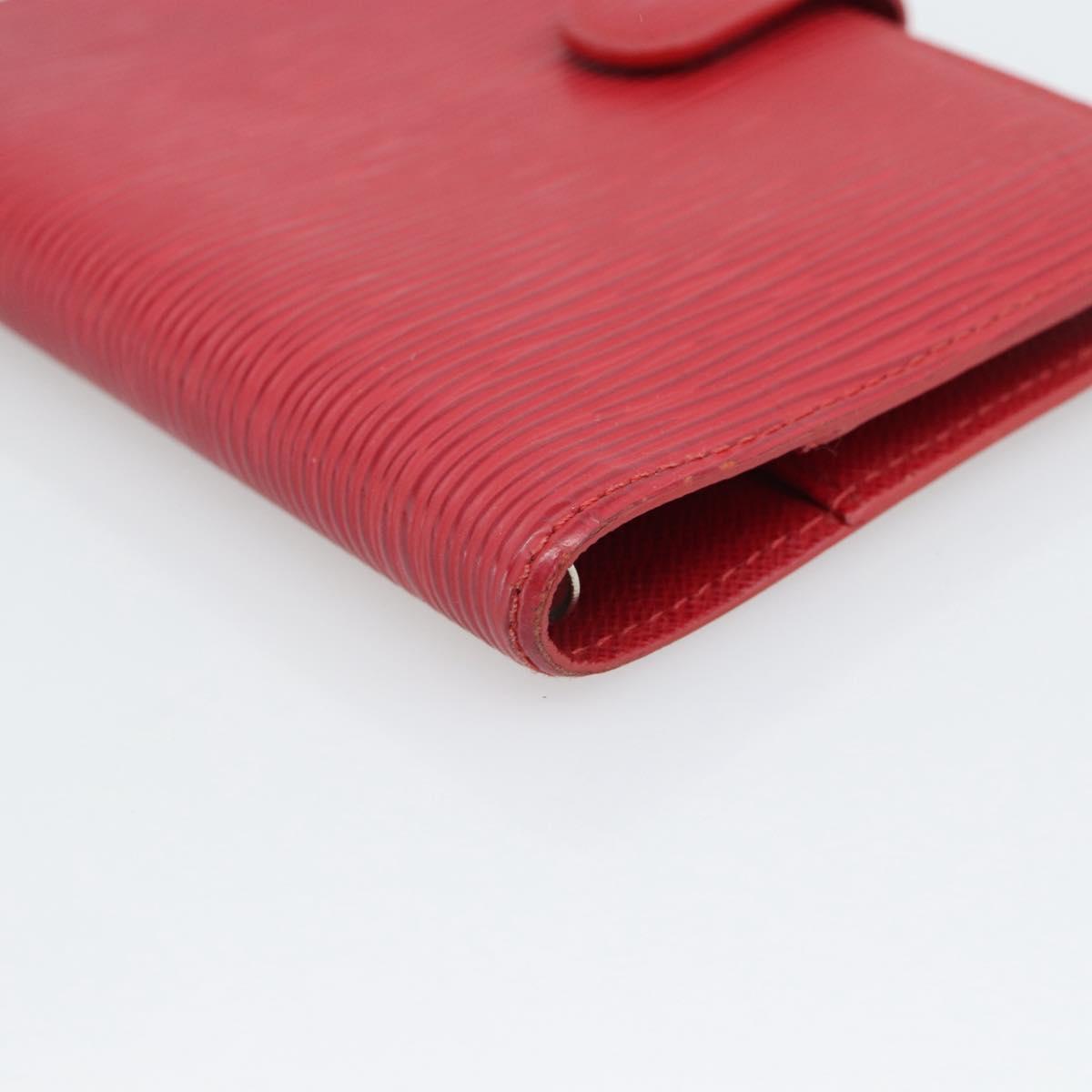 LOUIS VUITTON Epi Agenda PM Day Planner Cover Red R20057 LV Auth 194613