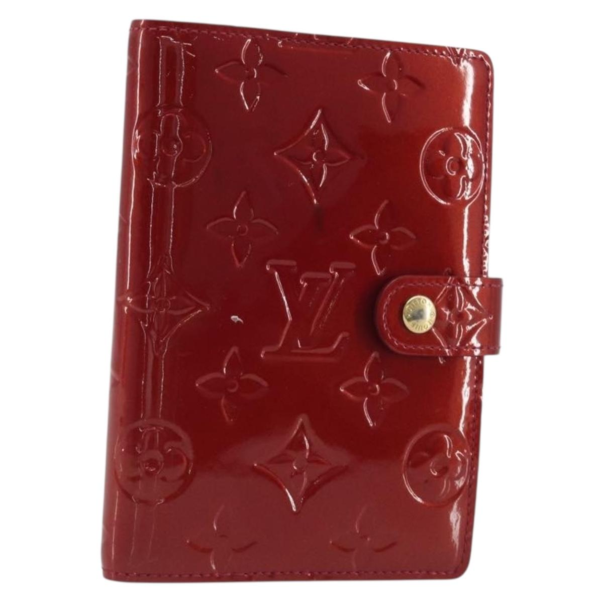 LOUIS VUITTON Vernis Agenda PM Day Planner Cover Pomme Damour R21016 Auth 194614