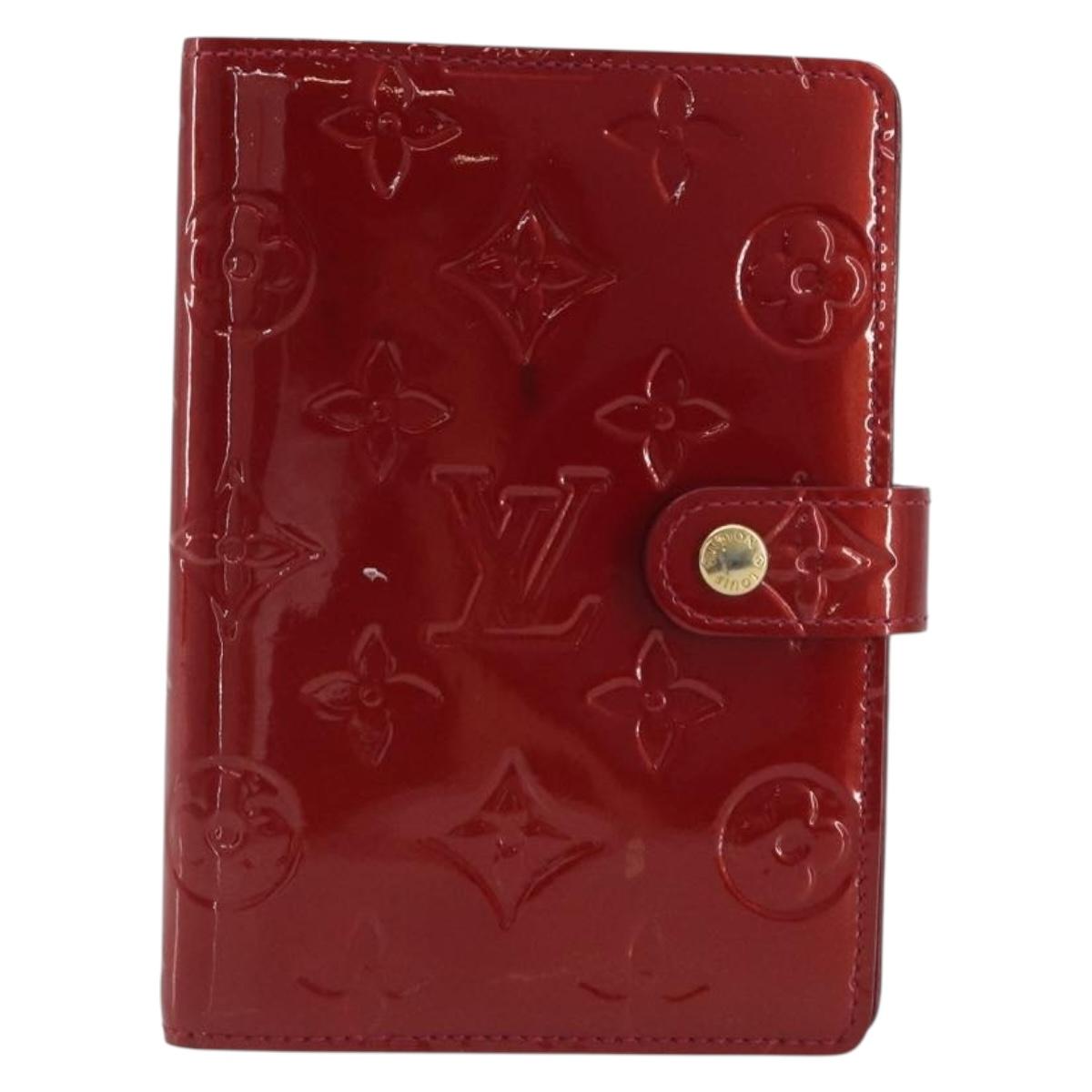 LOUIS VUITTON Vernis Agenda PM Day Planner Cover Pomme Damour R21016 Auth 194614