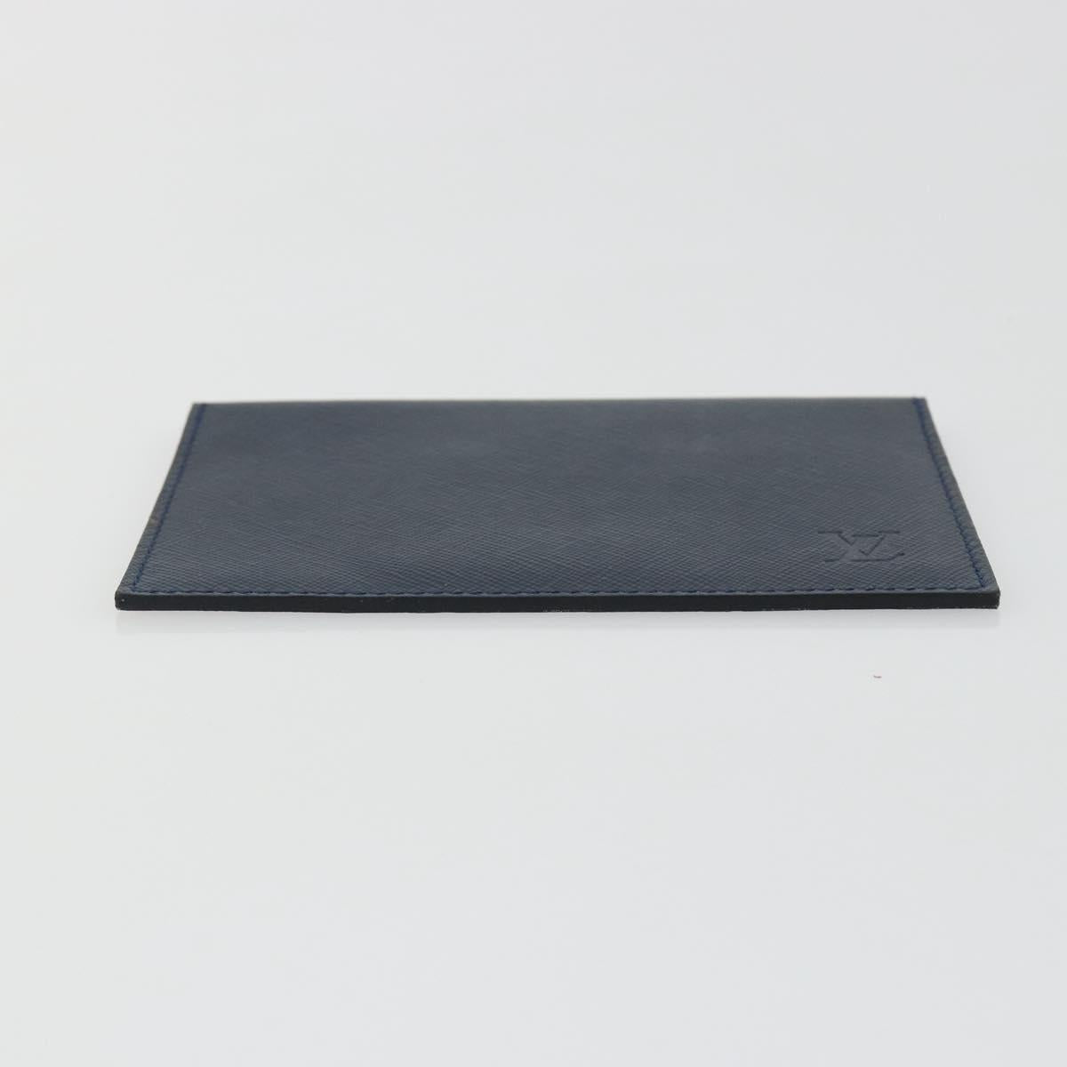 LOUIS VUITTON Taiga Mirror Case Hand Mirror Navy LV Auth 194615