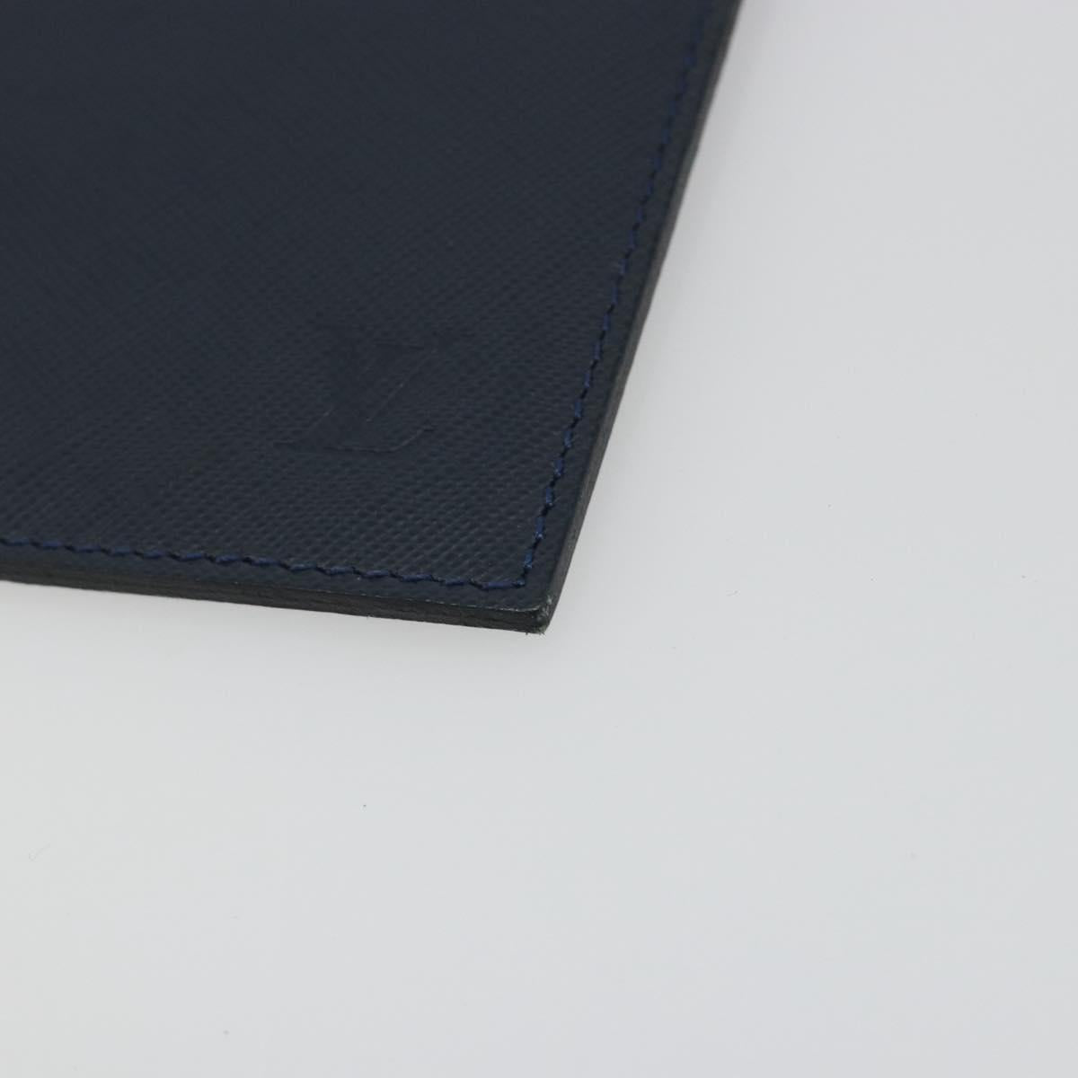 LOUIS VUITTON Taiga Mirror Case Hand Mirror Navy LV Auth 194615