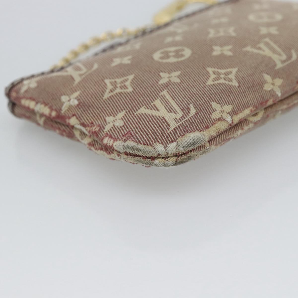 LOUIS VUITTON Monogram Idylle Pochette Cles Coin Purse Sepia M62996 Auth 194616