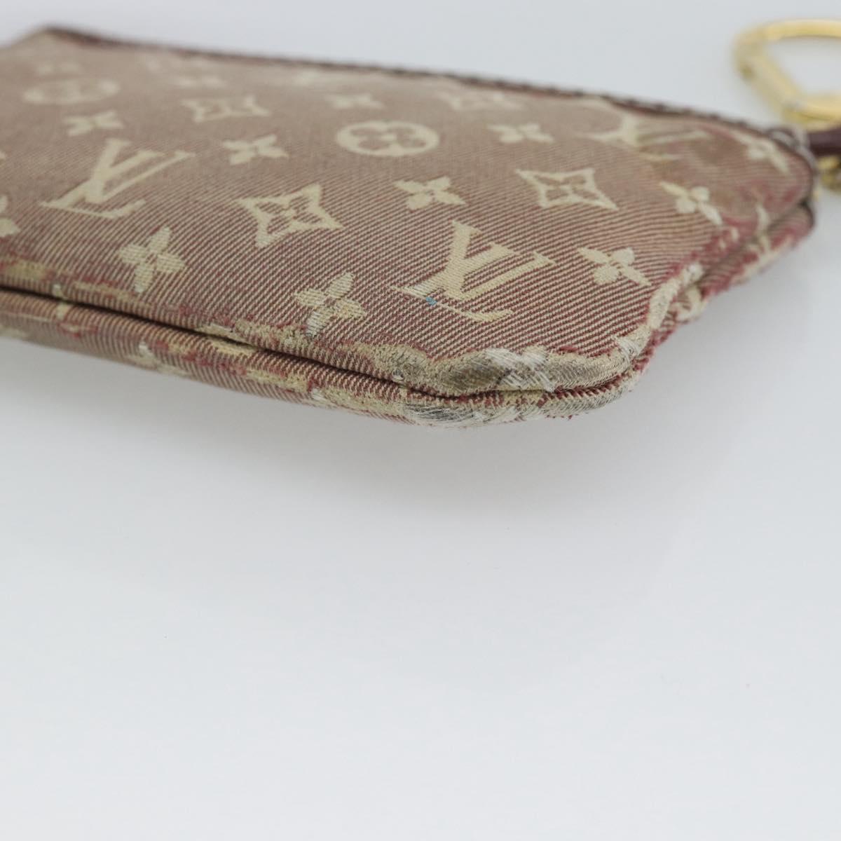 LOUIS VUITTON Monogram Idylle Pochette Cles Coin Purse Sepia M62996 Auth 194616