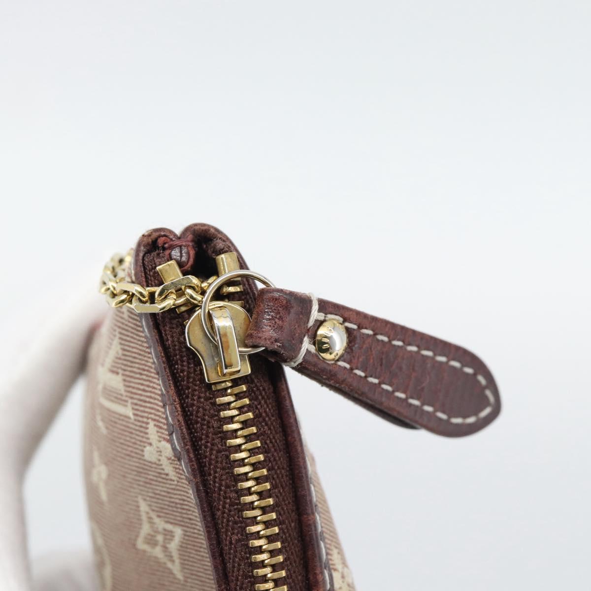LOUIS VUITTON Monogram Idylle Pochette Cles Coin Purse Sepia M62996 Auth 194616