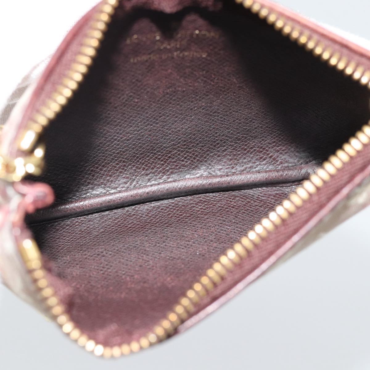 LOUIS VUITTON Monogram Idylle Pochette Cles Coin Purse Sepia M62996 Auth 194616