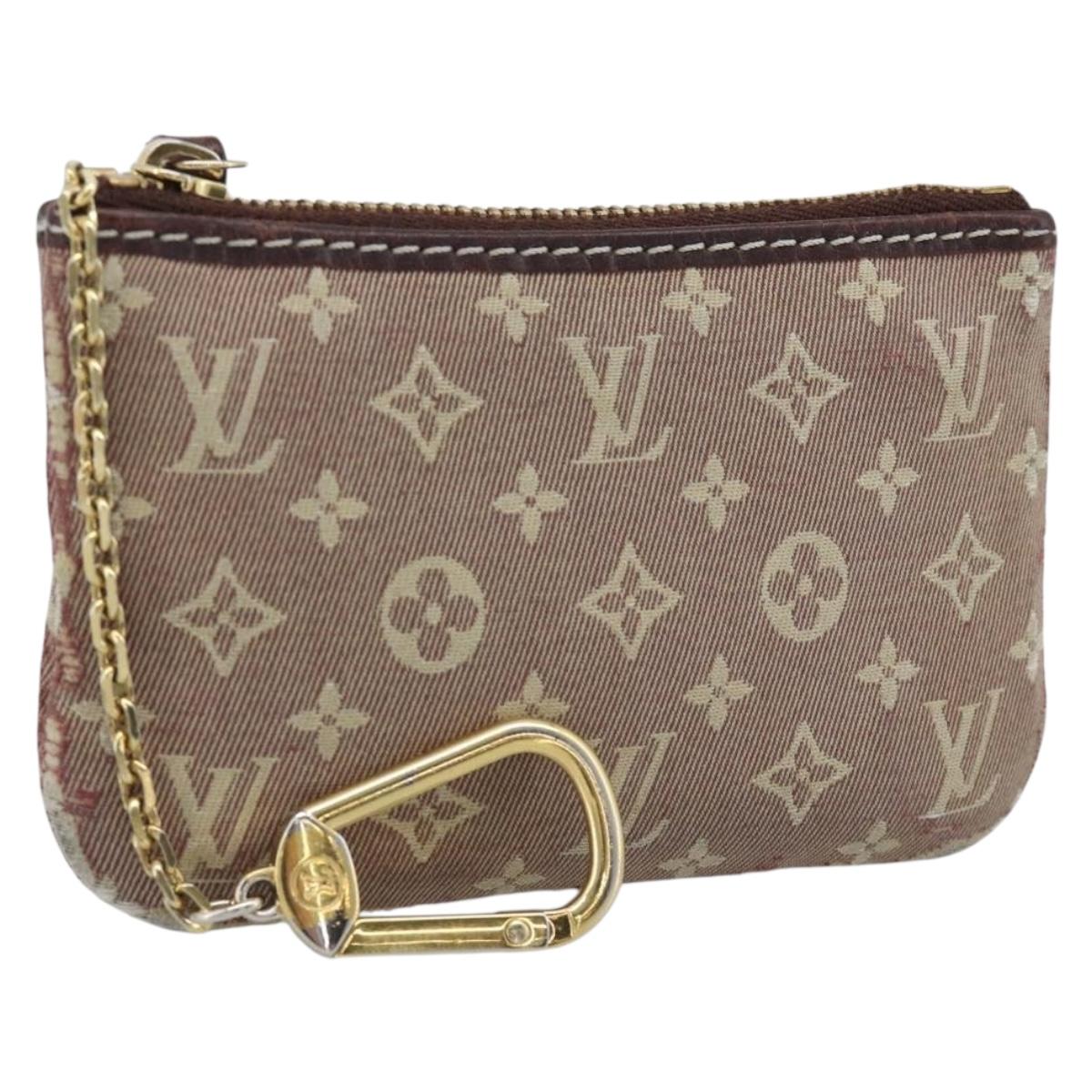 LOUIS VUITTON Monogram Idylle Pochette Cles Coin Purse Sepia M62996 Auth 194616