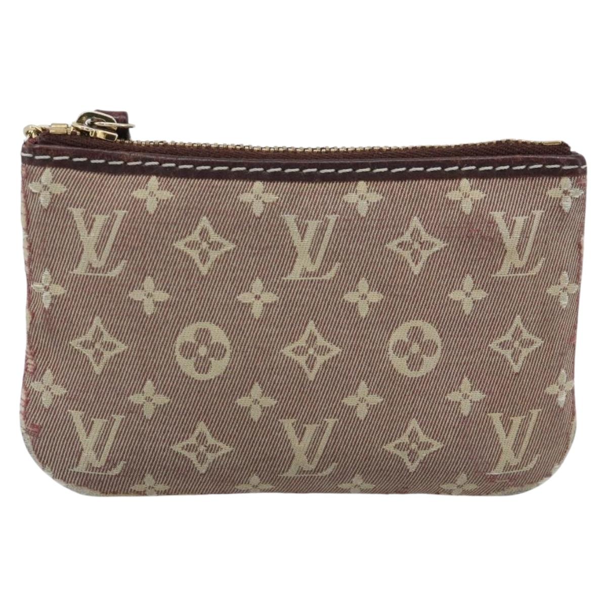 LOUIS VUITTON Monogram Idylle Pochette Cles Coin Purse Sepia M62996 Auth 194616