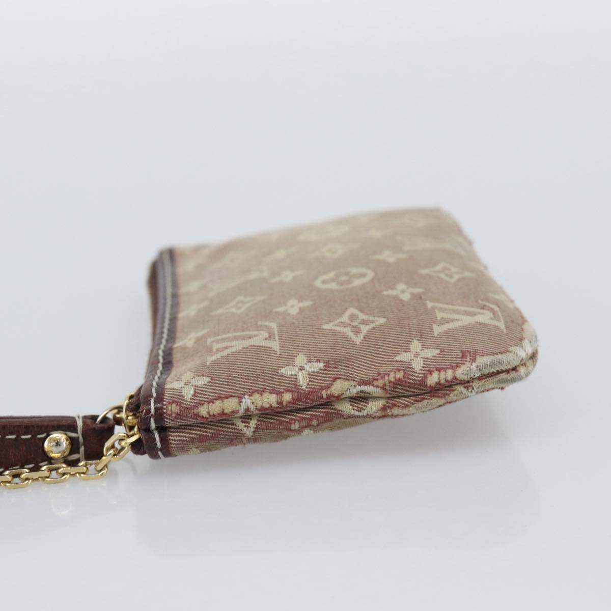 LOUIS VUITTON Monogram Idylle Pochette Cles Coin Purse Sepia M62996 Auth 194616