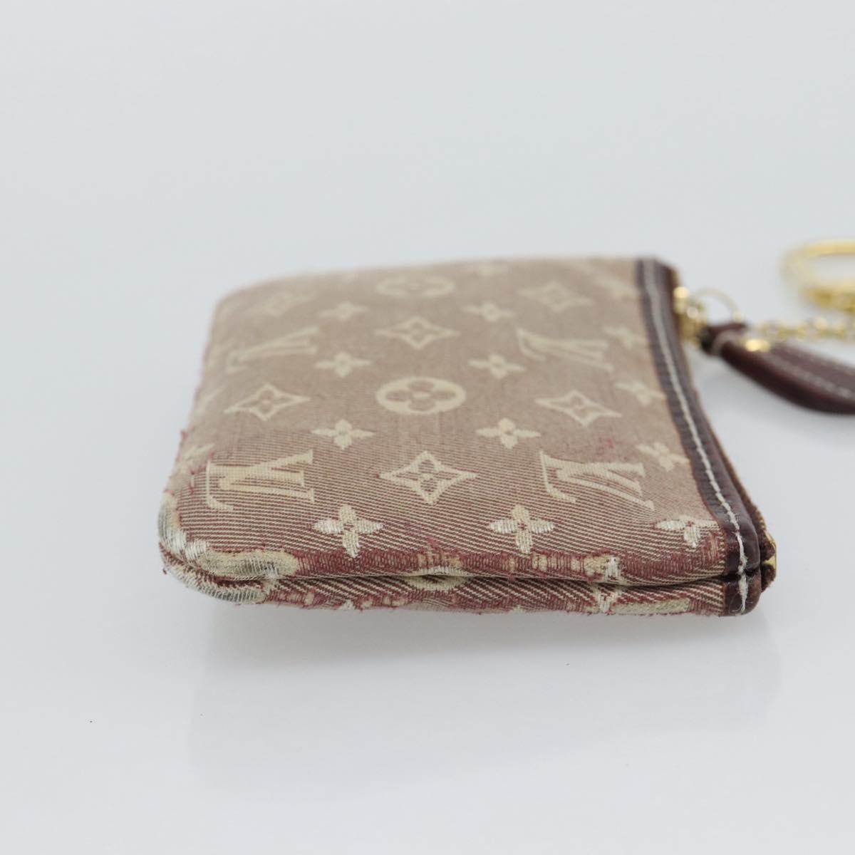LOUIS VUITTON Monogram Idylle Pochette Cles Coin Purse Sepia M62996 Auth 194616